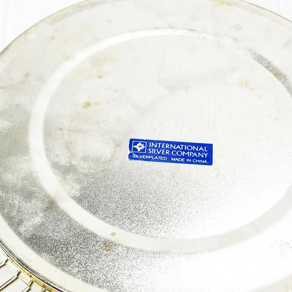 Vintage Gold-Plated‎ Wire Bread Bowl - International Silver Co. Fruit Basket